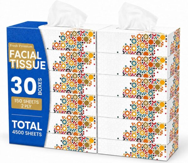 Al Fajr Facial Tissue 2-Ply 150 Sheets | Pack of 30 Boxes