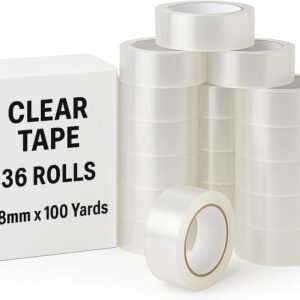 Clear Packing Tape 48mm x 100 Yards | Pack of 36 Rolls | Heavy-Duty Box Sealing