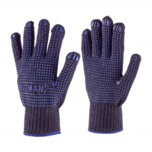 RIGMAN 003 Work Gloves – Blue Double-Sided Dotted | Industrial Hand Protection