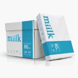 MIILK A-Grade A4 Paper Box of 5 Reams 80 GSM | Premium Copy Paper 2500 Sheets